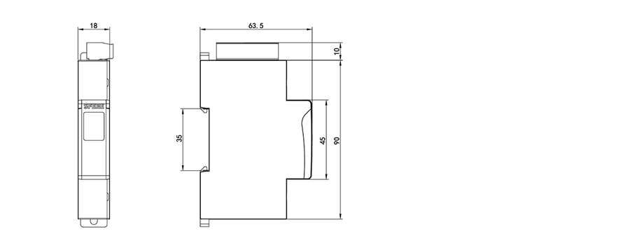 Temperature Measuring Module Dimension