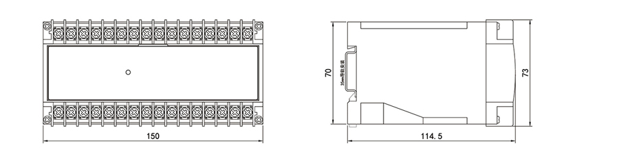 Three-phase AC Electrical Transducer Dimension